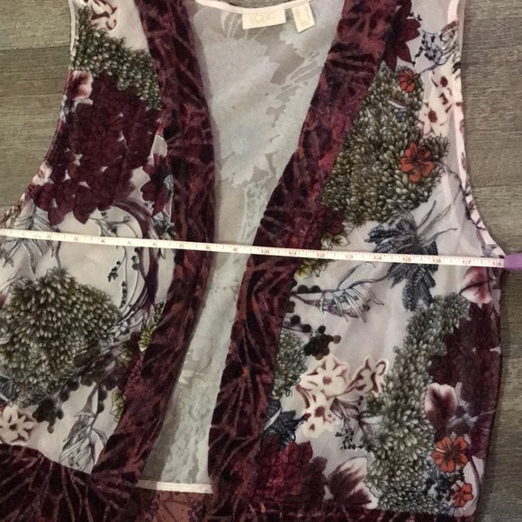 LOGO by Lori Goldstein LOGO Lavish burnout velvet duster vest - Picture 8 of 9